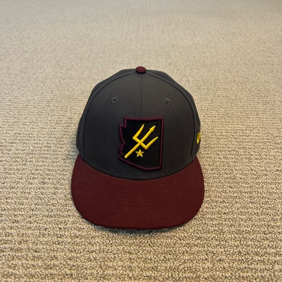 Arizona Stare New Era Gray Fitted Cap size 7-3/8 - Picture 2 of 8